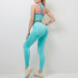 Women Workout Activewear Sports-Bra Outfit Leggings Seamless Fitness High-Waist New Gym