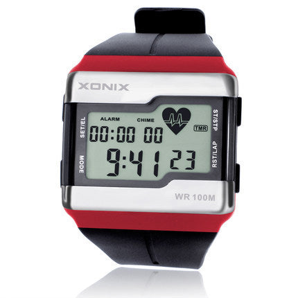 Men's Waterproof Electronic Watch With Luminous Heart Rate Heart Rate